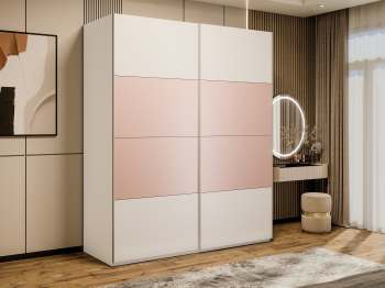 Шкаф-купе Эста 2-х дверный ДСП/Стекла пудра/Доводчик 180х66х240