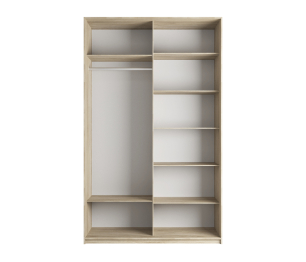 Шкаф Прайм дуо ДСП+зеркало 2300 х 1600 х 570