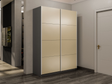 Шкафы-купе 2-х дверные, Шкаф-купе Прайм 2-х дверный Стекла фисташка/Доводчики 160х57х230