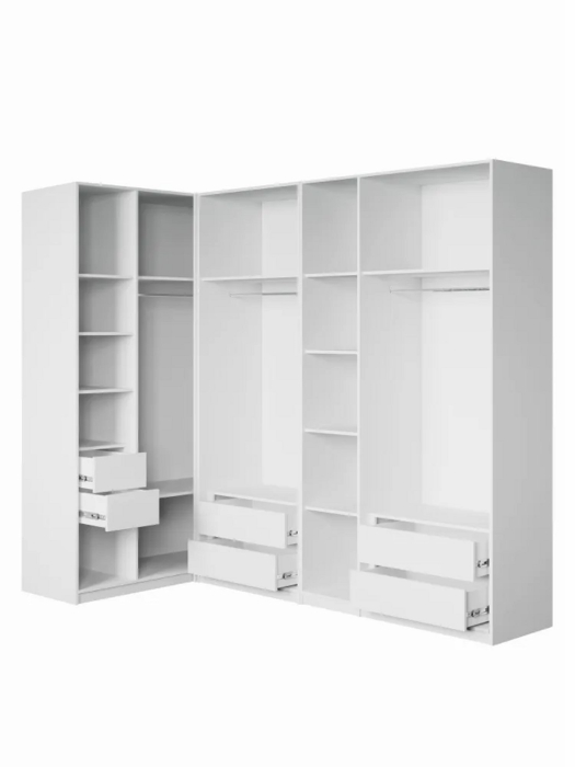 Угловые шкафы, Угловой шкаф для одежды распашной с ящиками София 2200х2500х1300 мм