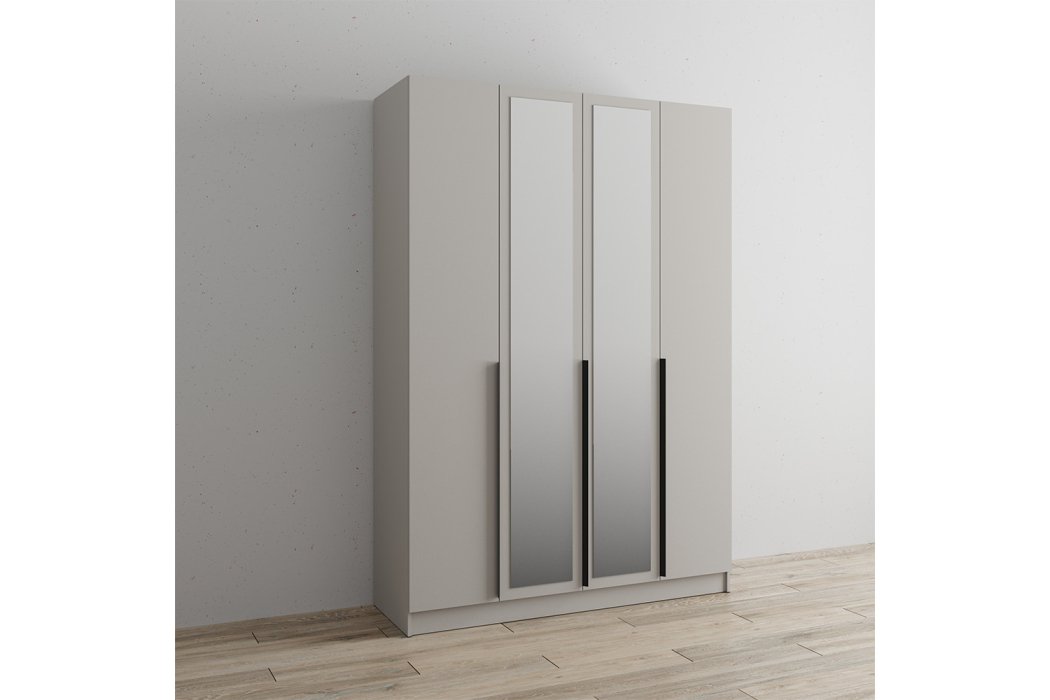 Гостиная, Распашной шкаф с зеркалом Мадрид 1,6м