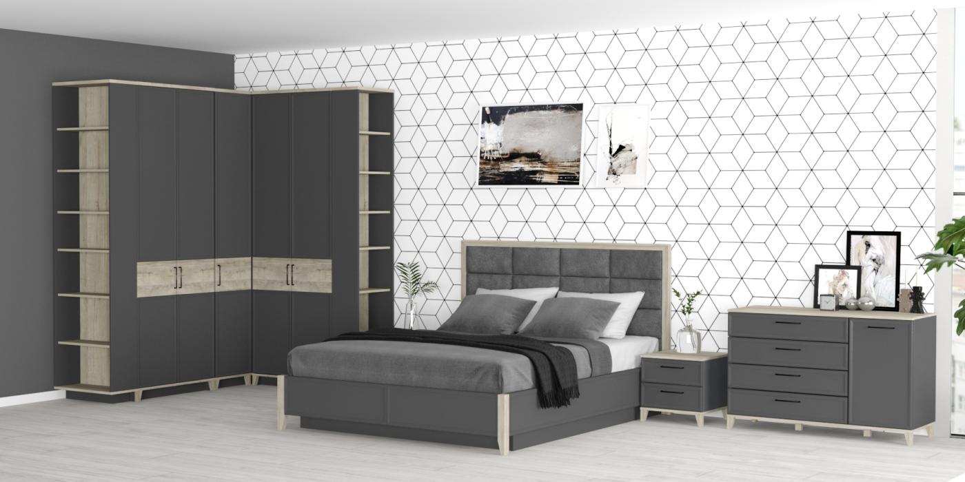 Кровати, Модульная система AURELIO (модуль 307) Кровать Люкс 1600 + орт.осн.