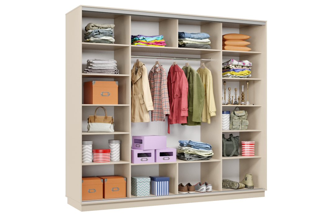 Шкафы-купе 3-х дверные, Шкаф-купе Премьер Лайт 58 (11;11;11) трехдверный