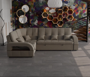 Модульный диван Майами-3,микровелюр,антивандальная и водостойкая ткань,венеция