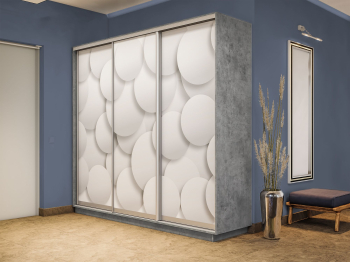 Шкаф-купе Экспресс 3-х дверный Фотопечать Шары Стекла 180х45х220