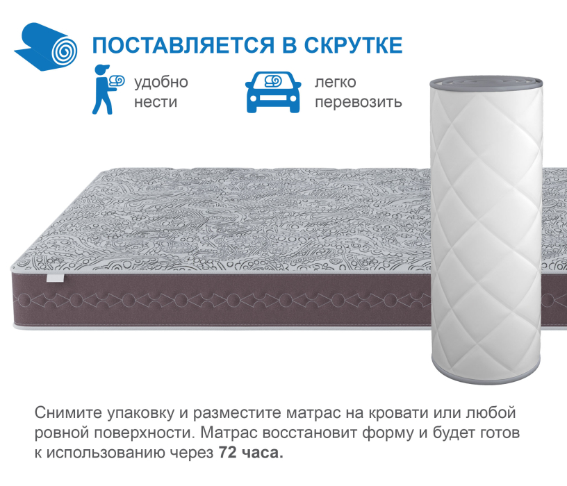 В скрутке, Матрас Здоровый сон-Макс в скрутке 800х2000