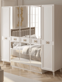 Шкаф в спальню 5-ти дверный Валенсия (золото)