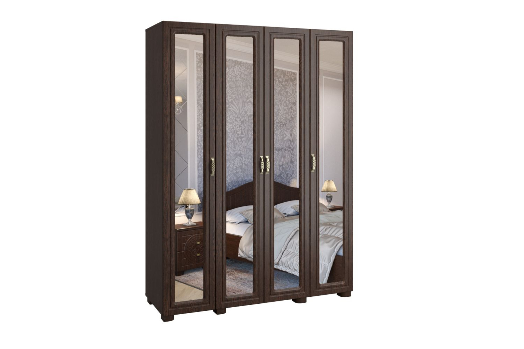 Шкафы распашные, Шкаф «Монблан» МБ-25К с зеркалом