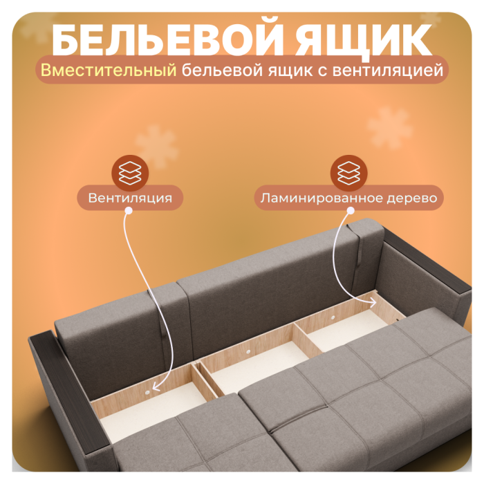 Диваны угловые, Угловой Диван Лофт-2 с выдвижной оттоманкой, НПБ, Квест