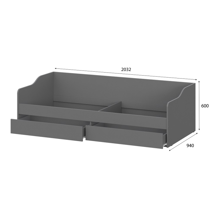 Кровати 90 см, Кровать детская с основанием КР 2