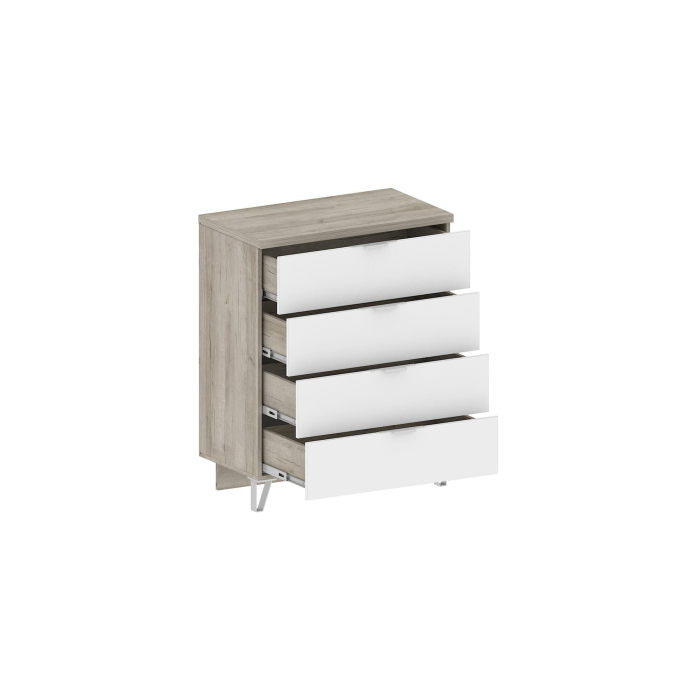 Комоды, Комод Анима КМ-3202, дуб серый, белый