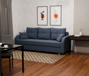 Прямой диван Генри,еврокнижка,велюр