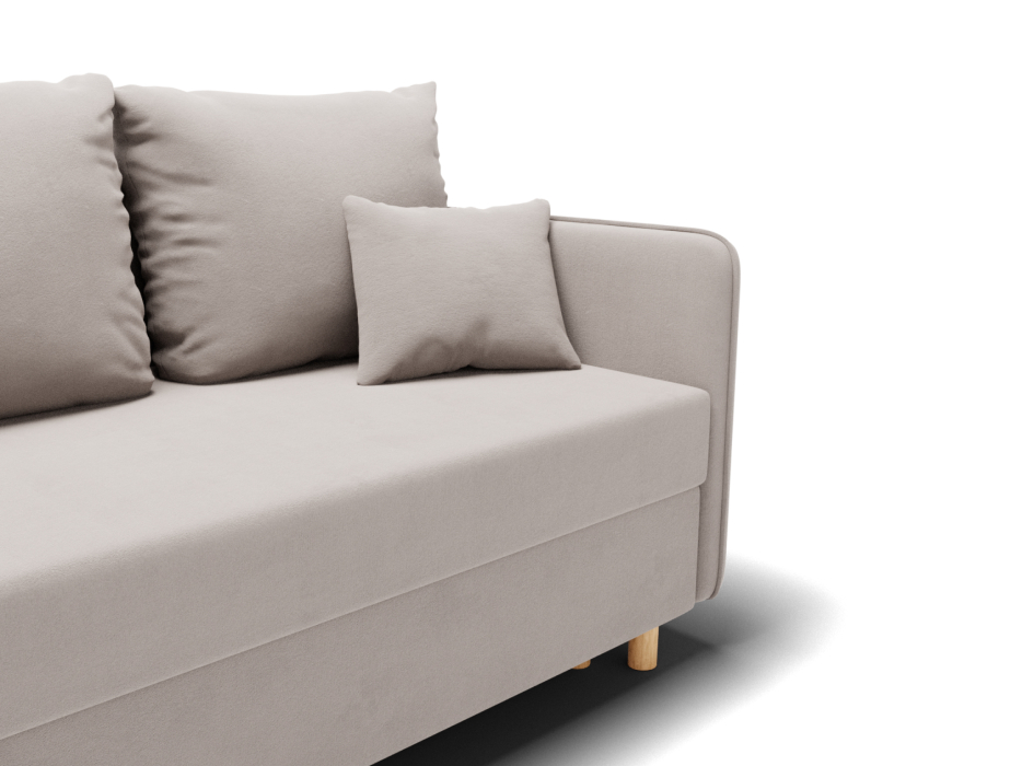 Диваны кровати со спальным местом, Прямой диван Санти,еврокнижка,велюр