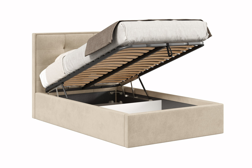 Мягкая кровать, Кровать Римини 1200 с подъёмным механизмом