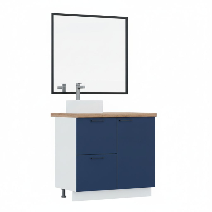 Мебель для ванных комнат, ВГ 900 Ежевика/Лизет РМ (со столешницей) в.2