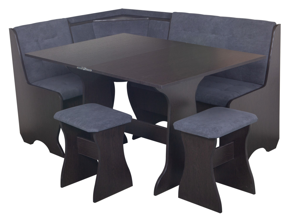 Кухонные уголки, Кухонный уголок Стиль 1Л (со столом СТ3) Дуб венге / велюр