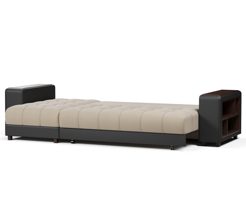 Диваны угловые в гостиную, Диван-кровать угловой  Дубай еврокнижка,велюр+экокожа