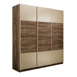 Шкаф-купе Эста 3-х дверный ДСП/Стекла фисташка/Доводчик 240х66х240