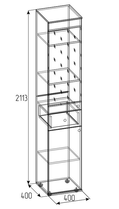 Стеклянные, Шкаф МЦН Лойс 82
