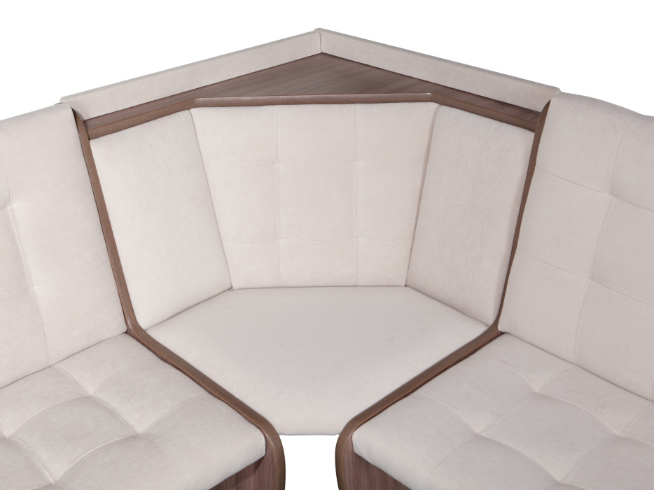 Кухонные уголки, Кухонный уголок Стиль 1Л (со столом СТ4) Ясень шимо темный / велюр