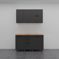 Кухонные гарнитуры, МК Аленушка 1,4м с ящ. Лаванда 