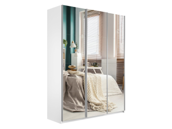 Шкаф Прайм трио 1ДСП+2 зеркало 2300х1800х570