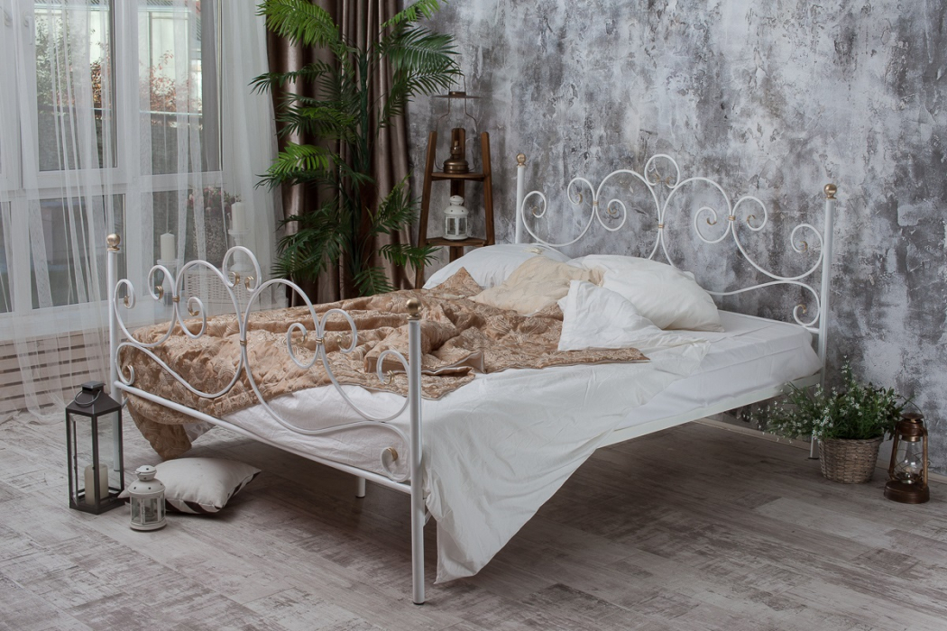 Кованые кровати, Кованая кровать Флоренция 1.4 с двумя спинками