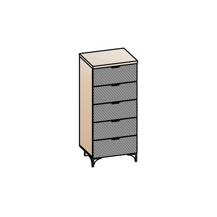 Комоды, Комод Шаде КМ-2904, черный ясень, санторини белый