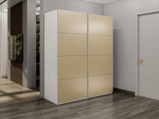 Шкафы-купе 2-х дверные, Шкаф-купе Эста 2-х дверный Стекла фисташка/Доводчик 200х66х240