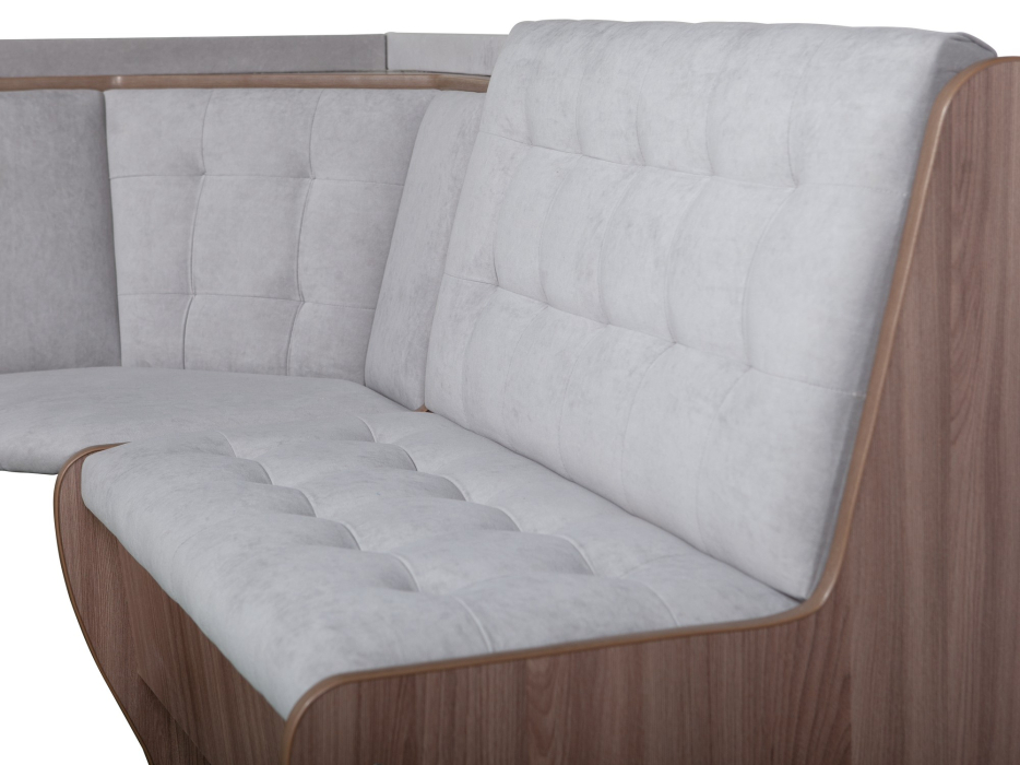 Кухонные уголки, Кухонный уголок Стиль 1Л Ясень шимо темный / велюр