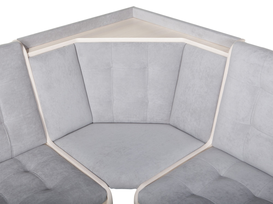 Кухонные уголки, Кухонный уголок Стиль 1Л Дуб млечный / велюр