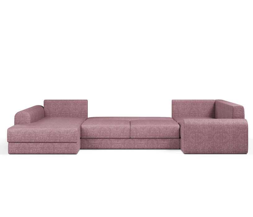 Диваны угловые в гостиную, Угловой диван Модерно П-образный, рогожка