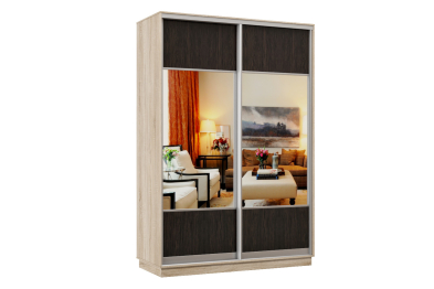 Шкаф-купе Премьер Лайт 02 Мини (05;05) двухдверный