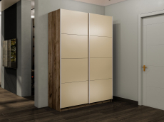 Шкафы-купе 2-х дверные, Шкаф-купе Прайм 2-х дверный Стекла фисташка/Доводчики 140х57х230