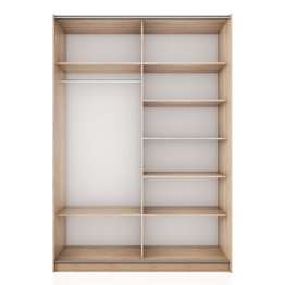 Шкаф-купе Прайм 2-х дверный Стекла черные/Доводчики 140х57х230