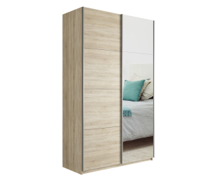 Шкаф Прайм дуо ДСП+зеркало 2300 х 1200 х 570