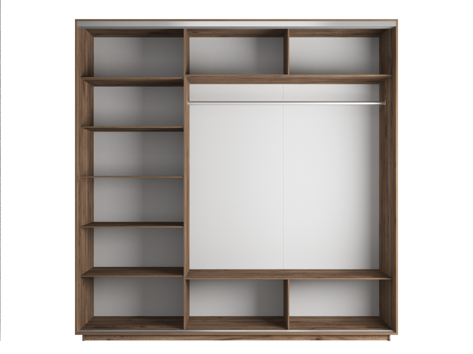 Шкафы-купе, Шкаф-купе Экспресс Экспенс трио 2400 x 2100 x 600