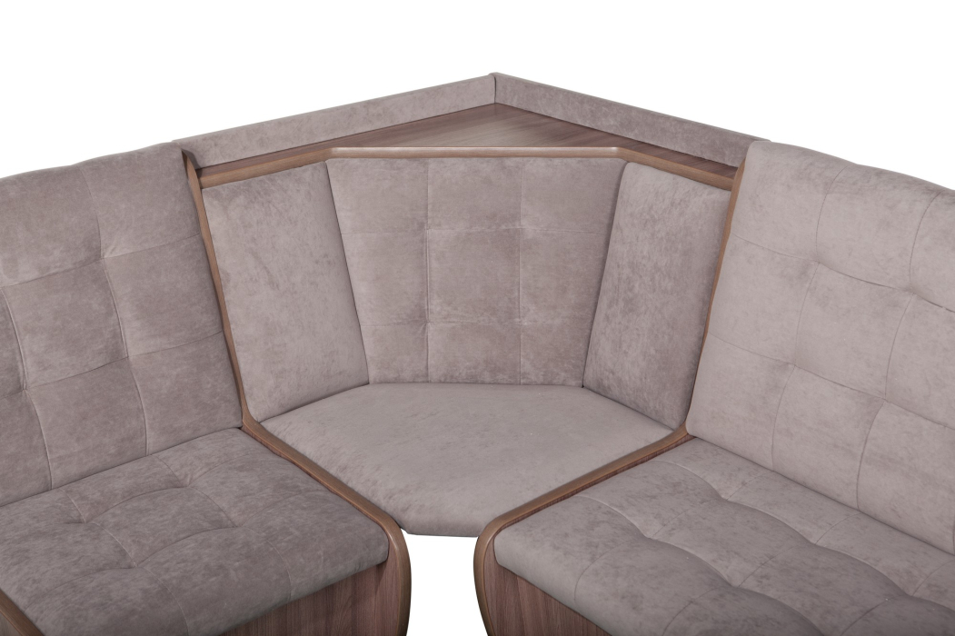 Кухонные уголки, Кухонный уголок Стиль 1Л (со столом СТ-2У) Ясень шимо темный / велюр