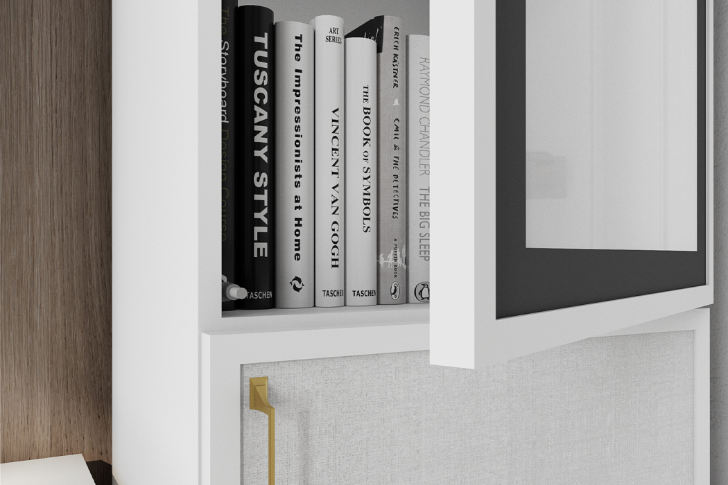 Распашные шкафы, Пенал-витрина Толедо ТШ-1