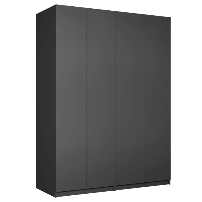 Шкафы распашные, Распашной шкаф Локер 800+800 (Гармошка с системой Push to Move/Правый) с полками и ящиками слева