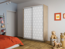 Шкафы-купе 2-х дверные, Шкаф-купе Экспресс 2-х дверный Фотопечать Калейдоскоп Стекла 140х60х220