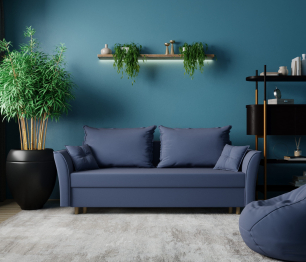 Прямой диван Наоми,еврокнижка,велюр