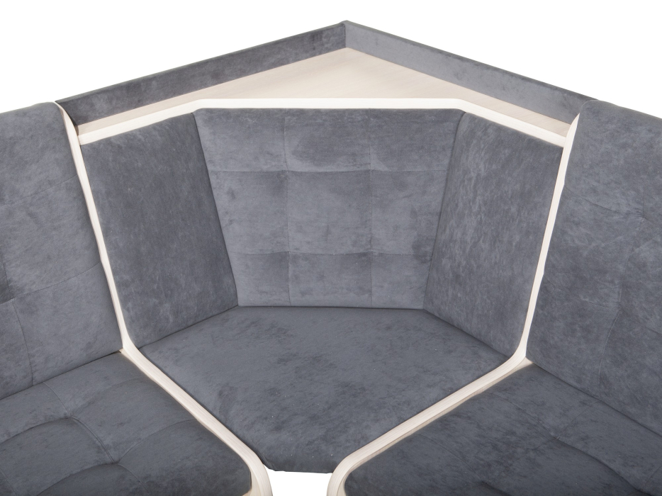 Кухонные уголки, Кухонный уголок Стиль 1Л (со столом СТ-2У) Дуб млечный / велюр