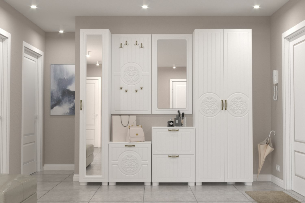 Для одежды, Шкаф-пенал с зеркалом «Монблан» МБ-22К