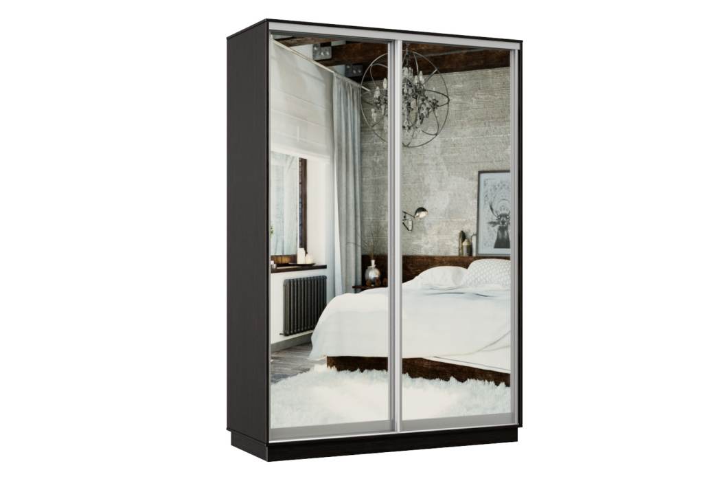 Шкафы-купе 2-х дверные, Шкаф-купе Премьер Лайт МИНИ 04 (04;04) двухдверный