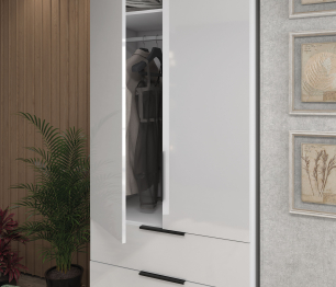 Шкаф 2-х дверный с ящиками 90 см Люкс