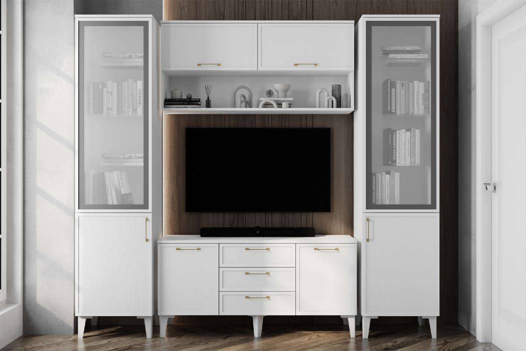 Распашные шкафы, Пенал-витрина Толедо ТШ-1