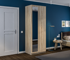 Для одежды, Шкаф 2-х дверный с зеркалом Веста СБ-2259