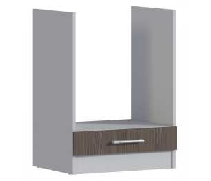 Виктория ЛСДЯ-1-60 стол под встроенную технику Белый/Сосна Авола Коричневая (без столешницы)