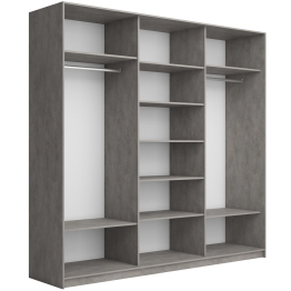 Шкаф-купе Прайм Широкий 3-х дверный Стекла пудра/Доводчики 240х57х230